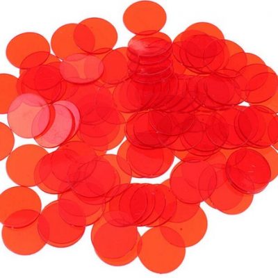 Counters Transparent RED 50pc polybag
