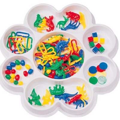 Sorting Tray White Floral 37cm