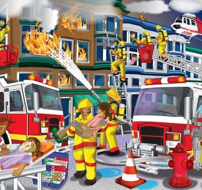 Wooden 100pce puzzle Firefighters