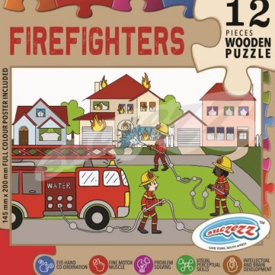 Wooden 12 PCE FIREFIGHTERS