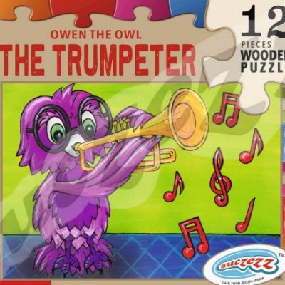 Wooden 12 PCE OWEN THE OWL: THE TRUMPETER
