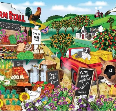 Wooden 120pce puzzle - Farmstall