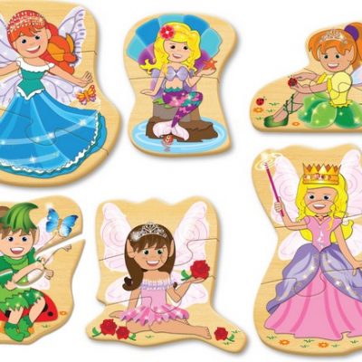 Wooden puzzle 2-3pce - Fairies