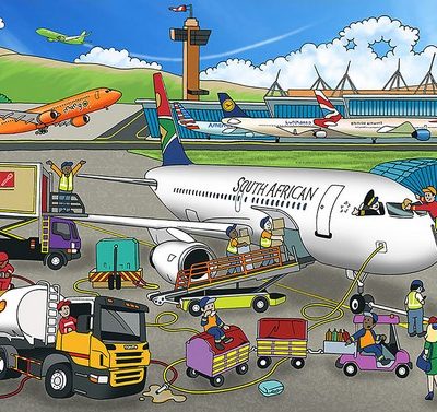 Wooden 24pce puzzle - Airport