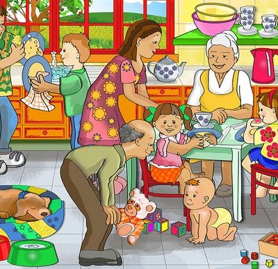 Wooden 24pce puzzle - My Family