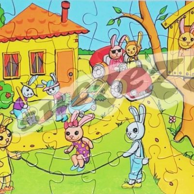 Wooden 35 PCE BUSY BUNNIES