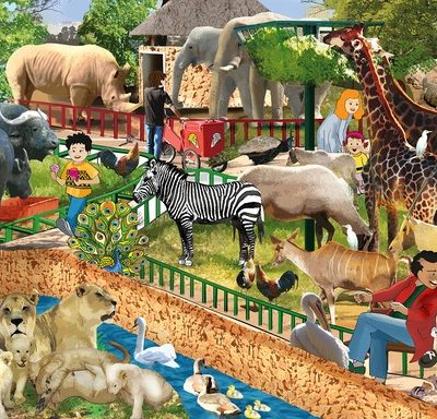 Wooden 36pce puzzle - Zoo