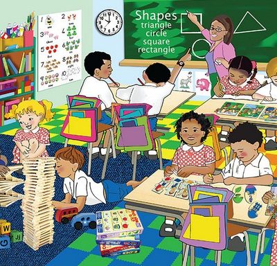 Wooden 50pce puzzle - Classroom
