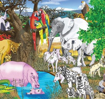 Wooden 63pce puzzle At the Kruger Park