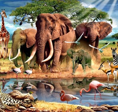 Wooden 63pce puzzle - Kruger Park