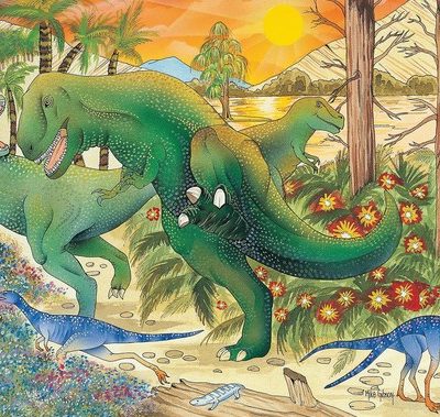 Wooden 63pce puzzle - T-Rex
