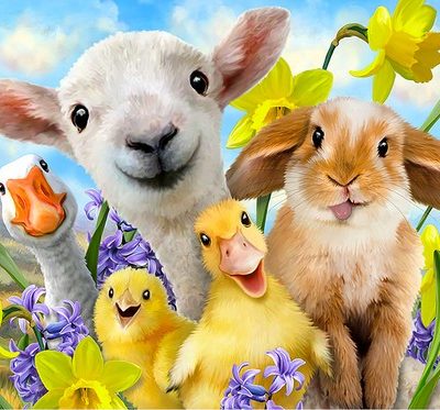 Wooden 9pce puzzle - Farm friends