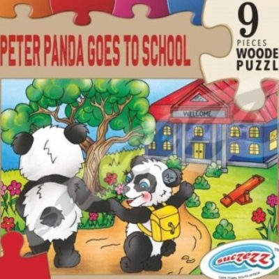 Wooden 9pce Peter Panda goes to school