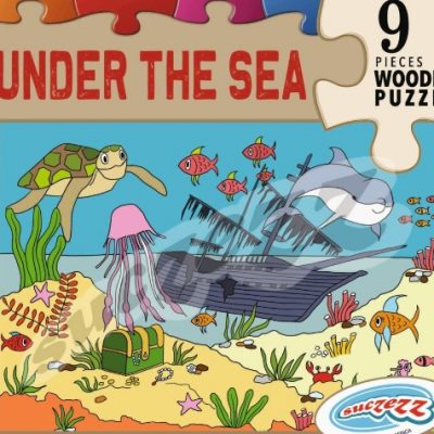 Wooden 9pce puzzle - Under the sea